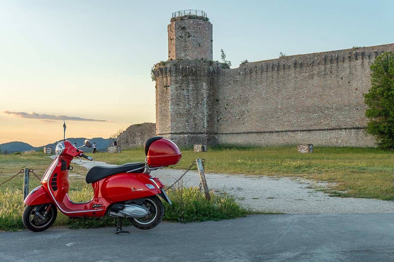 Red scooter available as a Bali rental category